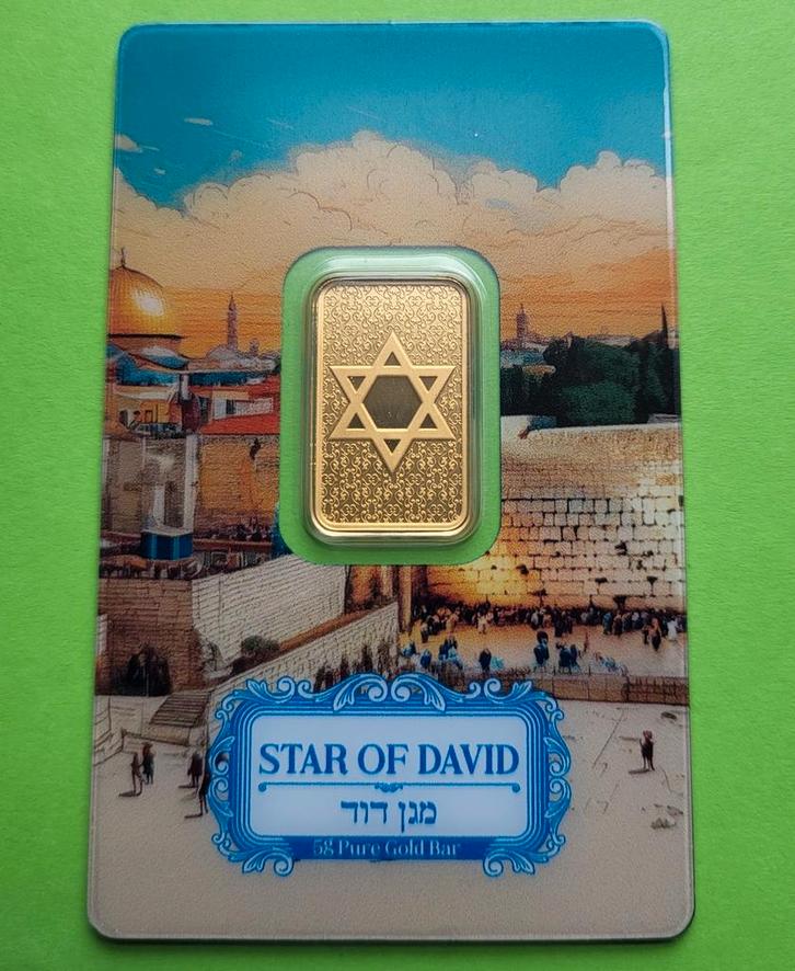 PAMP Star of David - 5 gram goud, Postzegels en Munten, Edelmetalen en Baren, Goud, Ophalen of Verzenden