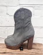 XUZ - Handmade leren klompjes laarzen maat 39 - Nieuw €225, Lage of Enkellaarzen, Ophalen of Verzenden, X, Grijs