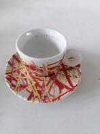 illy espresso kop en schotel design James Rosenquist 1996, Huis en Inrichting, Keuken | Servies, Gebruikt, Ophalen of Verzenden