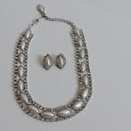 Collier & oorbellen, Overige materialen, Gebruikt, Overige kleuren, Met strass
