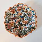 Antiek Makkum wandbord 819 met vogel en bloemen, Antiek en Kunst, Antiek | Keramiek en Aardewerk, Ophalen of Verzenden