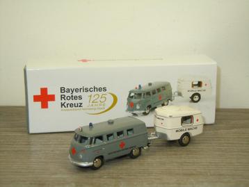 VW T1 Bulli mit Eriba Anhanger Rotes Kreuz - BUB 1:87 beschikbaar voor biedingen