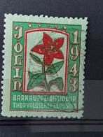IJsland cinderella jul 1943 horizontale onderdruk, Postzegels en Munten, Postzegels | Europa | Scandinavië, Ophalen of Verzenden
