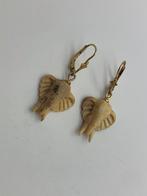 X776 Prachtige zilveren oorbellen olifant, Sieraden, Tassen en Uiterlijk, Oorbellen, Hangers, Ophalen of Verzenden, X, Goud