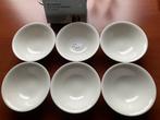 6 V&D witte dessertschaaltjes zgan/ diam.15.1 bone china, Huis en Inrichting, Keuken | Servies, Ophalen of Verzenden, Zo goed als nieuw