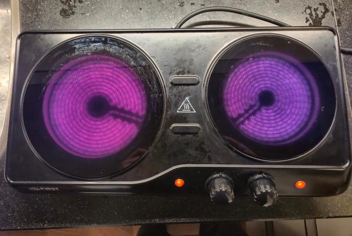 kookplaat, Witgoed en Apparatuur, Kookplaten, Gebruikt, Vrijstaand, Elektrisch, 3 kookzones of minder, Energieklasse A of zuiniger