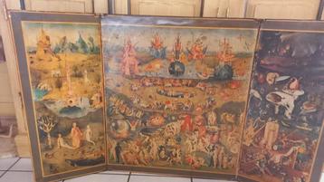 drieluik vintage Tuin der Lusten Jheronimus Bosch beschikbaar voor biedingen