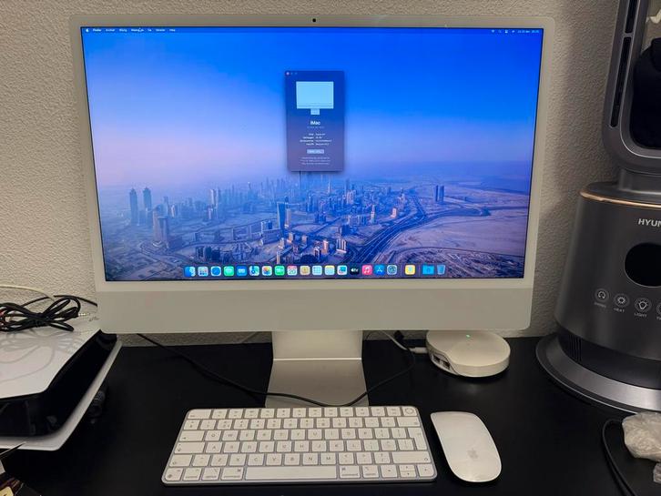 Apple iMac M1 chip 24Inch 2021 Uitstekende Staat!, Computers en Software, Apple Desktops, Zo goed als nieuw, iMac, Onbekend, 4 Ghz of meer