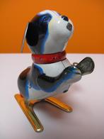 retro vintage blikken opwindbare springende vrolijke hond, Antiek en Kunst, Ophalen of Verzenden