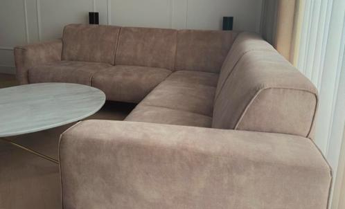 Hoekbank 250x250 zeer goede staat Adore stof in Taupe/Liver, Huis en Inrichting, Banken | Bankstellen, Zo goed als nieuw, Vierpersoons of meer