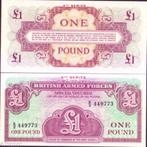britisch armed forces 1 pond 1962 unc, Postzegels en Munten, Bankbiljetten | Europa | Niet-Eurobiljetten, Overige landen, Verzenden