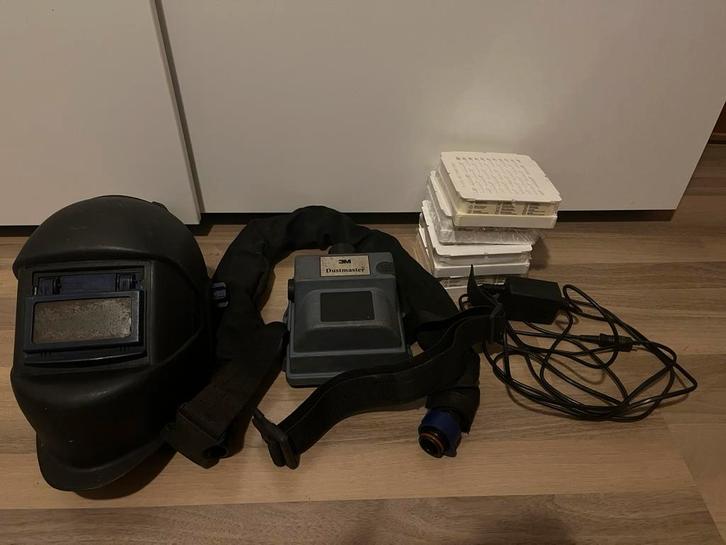 Lashelm met overdruk dustmaster verslucht, Doe-het-zelf en Verbouw, Laskappen, Zo goed als nieuw, Ophalen