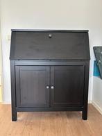 Secretaire bureau - Hemnes Ikea zwart, Ophalen, Gebruikt, 90 cm, Eenpersoons