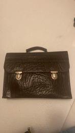 School/werktas leer jaren 50/60, Sieraden, Tassen en Uiterlijk, Tassen | Schooltassen, Bruin, Aktetas of Boekentas, Ophalen of Verzenden