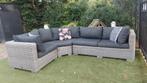 Groot luxe rond wicker loungeset, Tuin en Terras, Ophalen, Gebruikt, Wicker