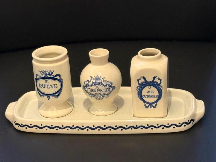 Miniatuur Apothekerspotten Set, Antiek en Kunst, Antiek | Keramiek en Aardewerk, Ophalen of Verzenden