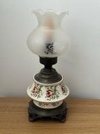 Antieke porseleinen lamp met bloemmotief, Ophalen