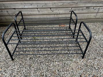 Zwart schoenenrek - 2 schappen beschikbaar voor biedingen