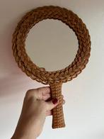 Vintage Rotan Make-Up~ Handspiegel Gevlochten Jaren 70, Huis en Inrichting, Woonaccessoires | Spiegels, Ophalen of Verzenden