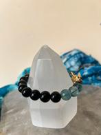 Obsidiaan goudobsidiaan fluoriet draak beschermt intuïtie, Ophalen of Verzenden, Nieuw, Goud, Met bedels of kralen