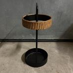 Vintage retro paraplubak zwart metaal met riet, Pitriet, Ophalen of Verzenden, Zo goed als nieuw, Paraplubak