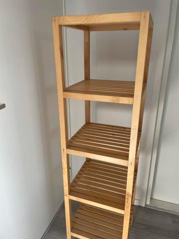 Houten Badkamerrek met 4 Planken beschikbaar voor biedingen
