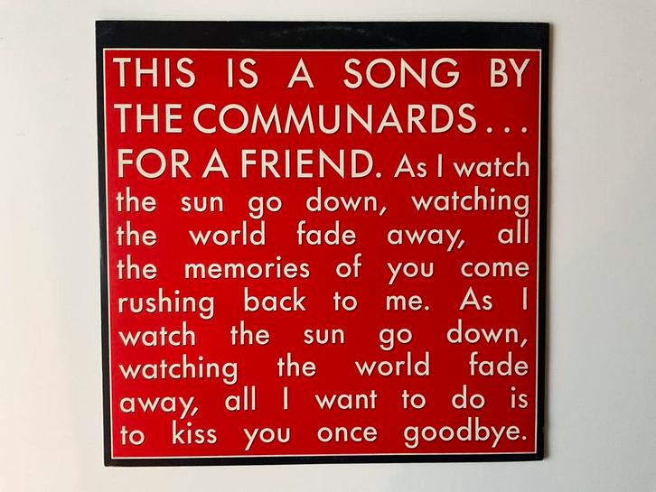 The Communards – For A Friend 12” synth pop, Cd's en Dvd's, Vinyl | Pop, Gebruikt, 1980 tot 2000, 12 inch, Ophalen of Verzenden