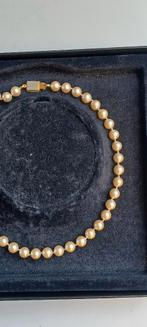 Vintage Monet Parel halsketting, Ophalen of Verzenden, Gebruikt, Beige, Steen of Mineraal