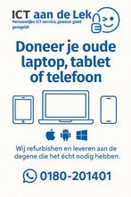 Doneer je oude laptop, tablet of telefoon – help een ander, Computers en Software, Desktop Pc's, Ophalen, Gebruikt, Nvt, Nvt