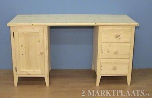 Houten bureau 60x145 t/m 60x235 cm, zelf te kleuren, Huis en Inrichting, Bureaus, Nieuw, Ophalen of Verzenden