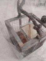 Kaars in een houten hanger, Ophalen of Verzenden, Zo goed als nieuw, Overige materialen, Minder dan 25 cm