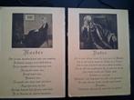 Vader en moeder oude prentjes met foto en gedicht, Gebruikt, Ophalen of Verzenden, Voor 1940, Prent