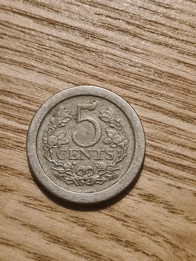 5 cent,stuiver 1908, Postzegels en Munten, Munten | Nederland, Ophalen of Verzenden, Koningin Wilhelmina, 5 cent