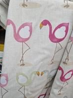 Kinderkamer gordijnen flamingo 2x 75cm br, 218cm hoog, 150 tot 200 cm, Ophalen of Verzenden, Zo goed als nieuw
