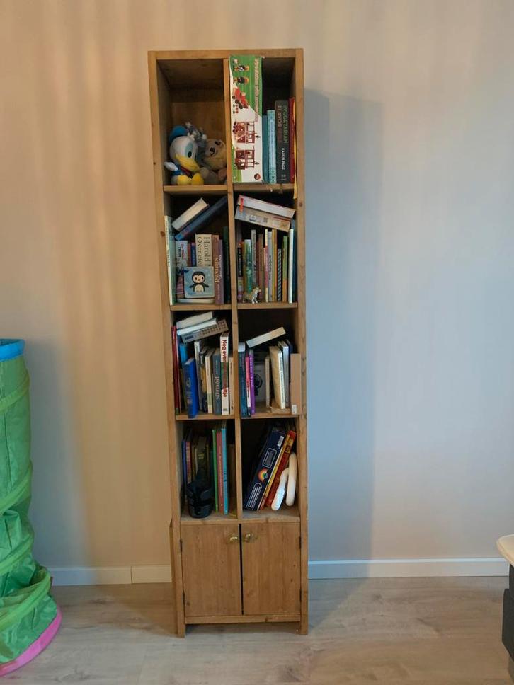 Houten Boekenkast / LP Kast, Huis en Inrichting, Kasten | Boekenkasten, Gebruikt, Minder dan 50 cm, 150 tot 200 cm, 25 tot 50 cm
