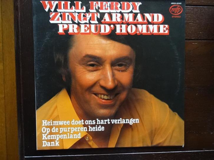 lp Will Ferdy Zingt Armand Preud'Homme, Cd's en Dvd's, Vinyl | Nederlandstalig, Zo goed als nieuw, Levenslied of Smartlap, Overige formaten