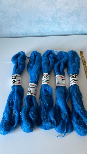 Pussy Kat Mohair - Electric Blauw - 5x50gr beschikbaar voor biedingen