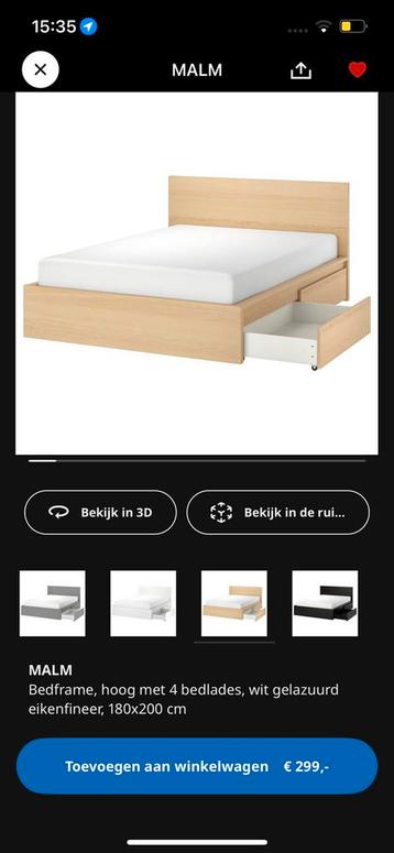 Ikea bed MALM