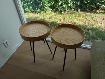 Zuiver Oak Tray bijzet tafels (2x) beschikbaar voor biedingen