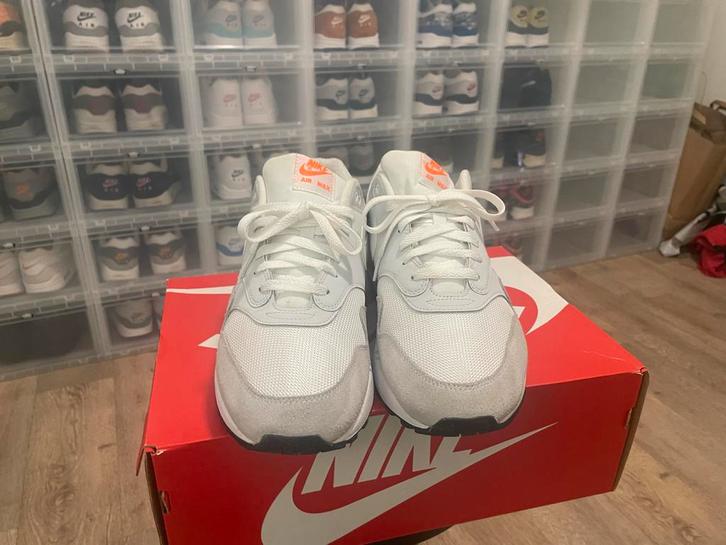 Nike Air Max 1 Pure Platinum Orange - Maat 46, Kleding | Heren, Schoenen, Gedragen, Sneakers of Gympen, Wit, Ophalen of Verzenden