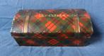 Blikken lepeldoosje m. tartandecor ca 1920 Nederlands/Engels, Ophalen of Verzenden