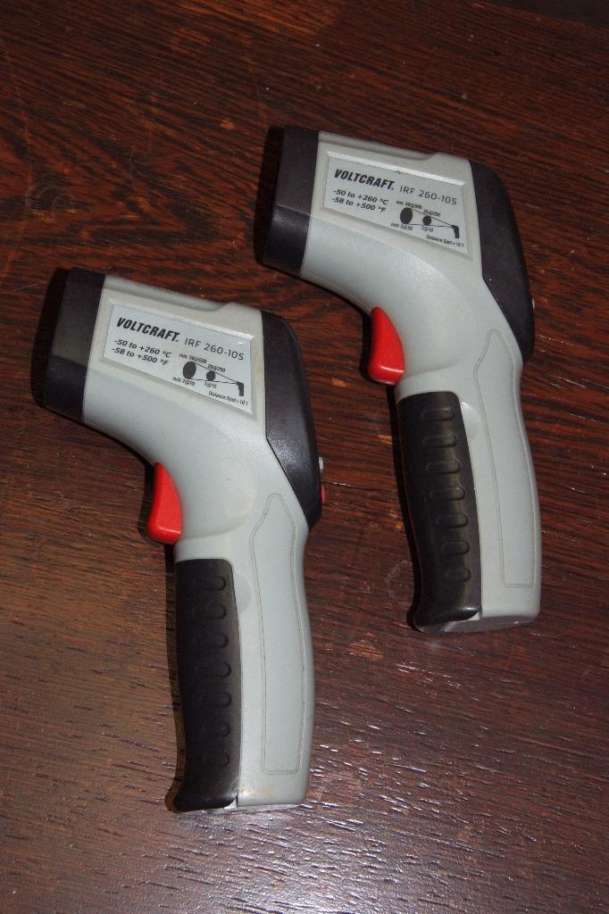2 x VOLTCRAFT IRF 260-10S Infrarood-thermometer, Doe-het-zelf en Verbouw, Meetapparatuur, Gebruikt, Temperatuur, Ophalen of Verzenden