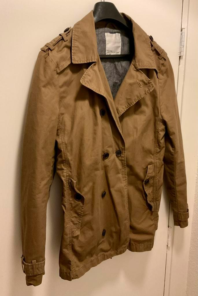Mooie driekwart jas heren XL, Kleding | Heren, Jassen | Zomer, Zo goed als nieuw, Maat 56/58 (XL), Beige, Ophalen of Verzenden