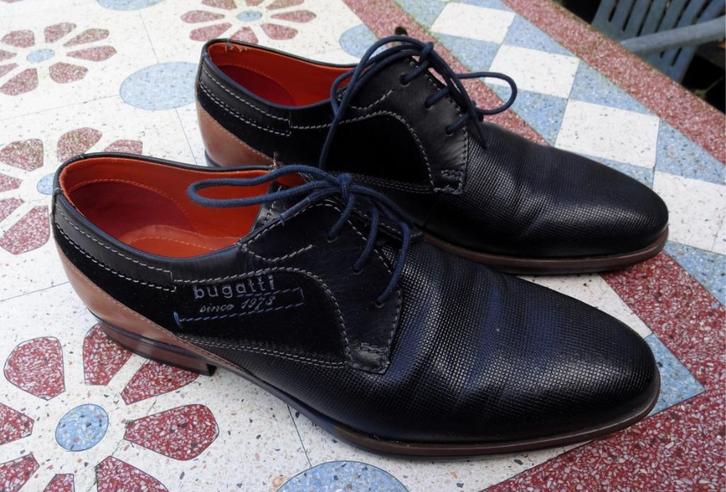 Maat 41 * Zwart met bruine hiel Bugatti veterschoenen, Kleding | Heren, Schoenen, Gedragen, Veterschoenen, Zwart, Verzenden