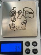 3 hangertjes, 1 paar oorbellen, 1 ketting naam renee zilvere, Ophalen of Verzenden