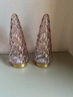 2 roze glazen kerstbomen, Ophalen of Verzenden, Zo goed als nieuw