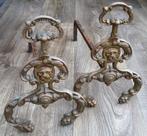 Antieke Oude Haardbokken Vuurbokken Open Haard Kachel, Ophalen of Verzenden, Koper