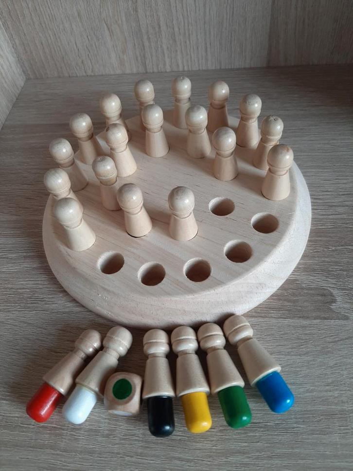 Houten geheugen kleuren memory spel voor jong oud educatief, Kinderen en Baby's, Speelgoed | Educatief en Creatief, Nieuw, Ophalen of Verzenden
