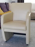 Eetkamer stoelen, echt leer,  4 stuks, Huis en Inrichting, Stoelen, Gebruikt, Overige kleuren, Leer, Ophalen of Verzenden