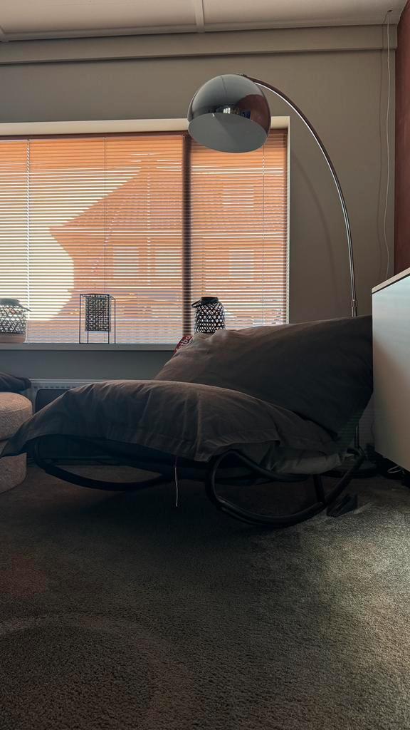 Fatboy Rock’n Roll schommelstoel + kussen  zo goed als nieuw, Huis en Inrichting, Stoelen, Zo goed als nieuw, Eén, Stof, Grijs